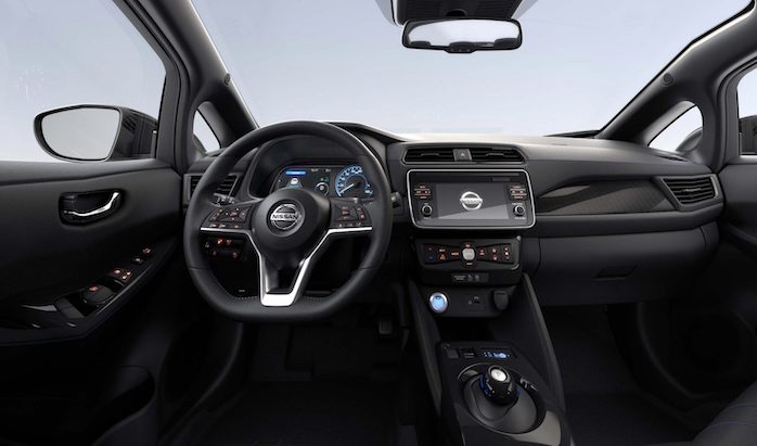 Interior do novo nissan leaf